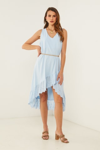 Vestido trapecio - Azul claro