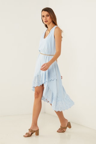 Vestido trapecio - Azul claro