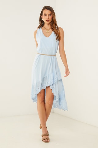 Vestido trapecio - Azul claro