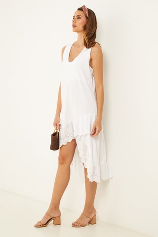 Vestido trapecio - Blanco