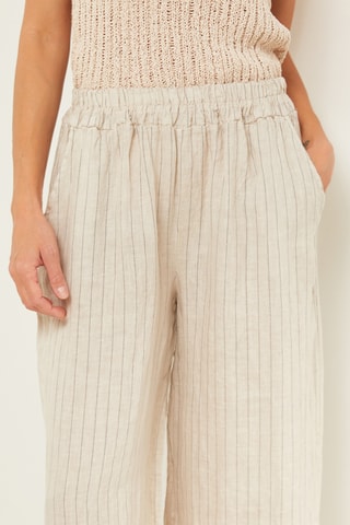 Pantalón loose de lino - Beige