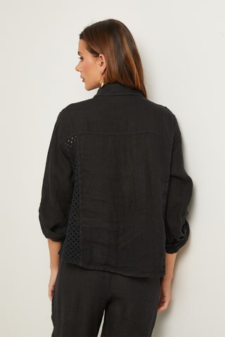 Camisa de lino - Negro