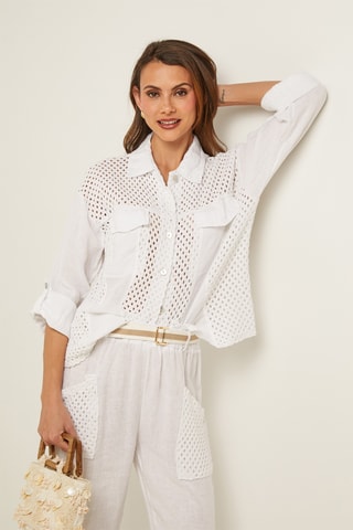 Camisa de lino - Blanco