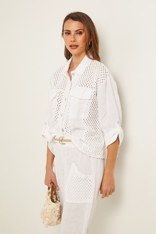Camisa de lino - Blanco