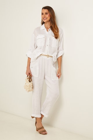 Camisa de lino - Blanco