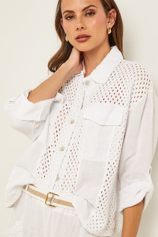 Camisa de lino - Blanco