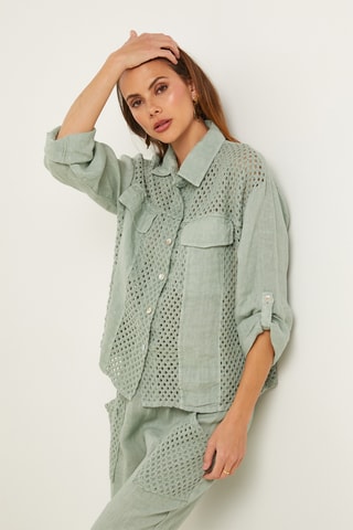 Camisa de lino - Verde agua