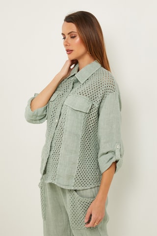 Camisa de lino - Verde agua