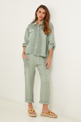 Camisa de lino - Verde agua
