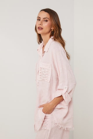 Camisa de lino - Rosa