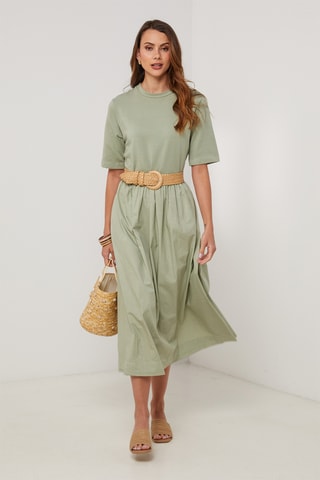 Vestido midi - Caqui