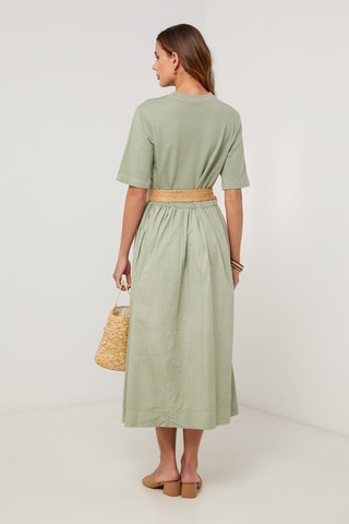 Vestido midi - Caqui