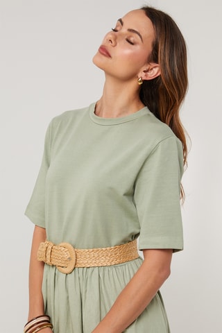 Vestido midi - Caqui
