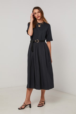 Vestido midi - Negro