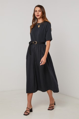 Vestido midi - Negro