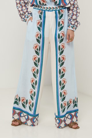 Pantalón palazzo - Azul