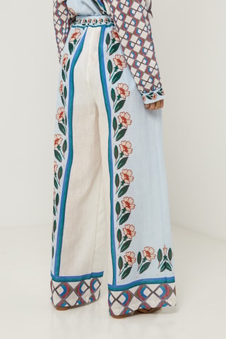 Pantalón palazzo - Azul