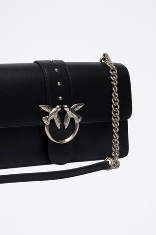 Leren Schoudertas Love One Classic - Zwart