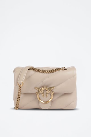 Nappa Schapenleren Schoudertas Love Mini Puff - Goudkleurig