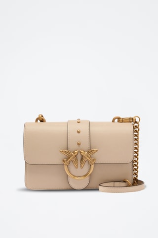 Leren Schoudertas Love One Mini - Camel