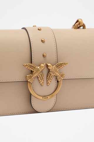 Leren Schoudertas Love One Mini - Camel