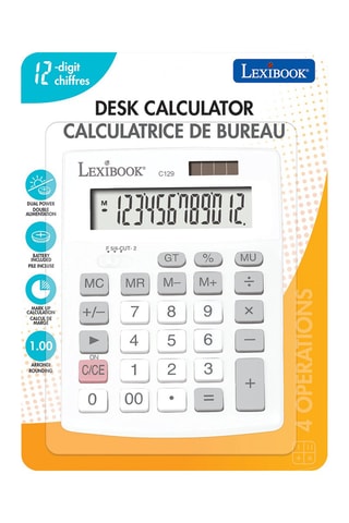 Calculadora de secretária 12 dígitos com dupla alimentação