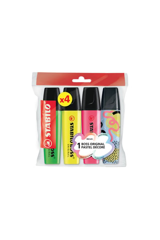4 marcadores Stabilo Boss Original, incluindo 1 pastel decorado by Ju Schnee
