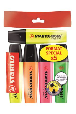 5 marcadores Stabilo Boss Original