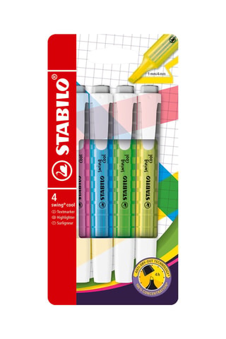 4 marcadores Stabilo Swing Cool