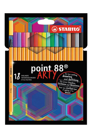 18 canetas de feltro Point 88 - 18 cores