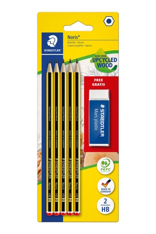 5 lápis de grafite Noris® 120 UW - HB