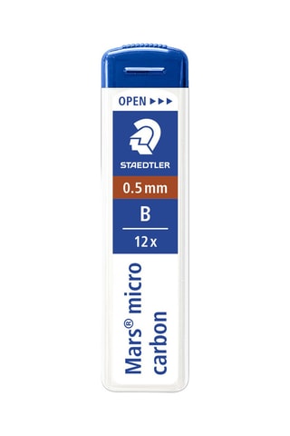 Estojo de 12 minas de grafite Mars® micro carbon 250 - 0,5 mm - HB