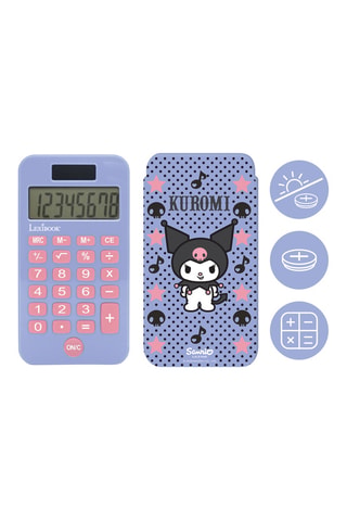 Calculadora de bolso Kuromi - Rosa e azul