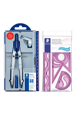Conjunto de geometria e compasso escolar Noris®  