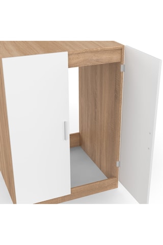 Armadietto per lavatrice 2 ante in bambù Will - 91 x 65 x 64 cm