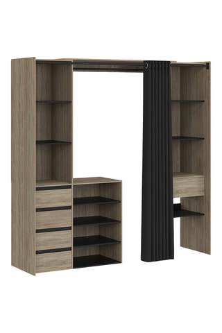 Armadio allungabile 5 cassetti Justine - 120/180 x 180 x 50 cm 
