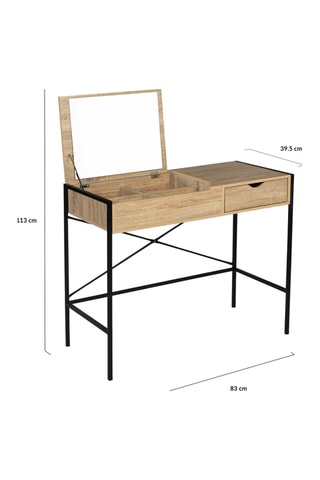 Toeletta e sgabello Alana - 83 x 75,5 x 39,5 cm / 35 x 40,5 x 35 cm