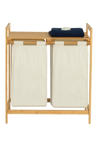 Cesto portabiancheria in bambù Maya - 2 x 39 l 