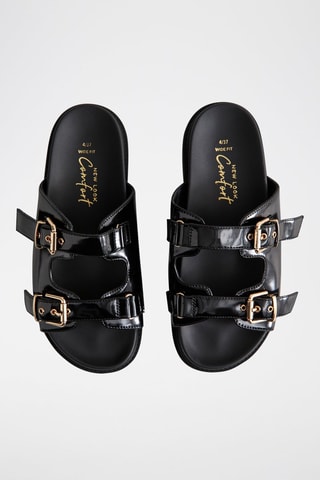 Mules envernizadas - Preto