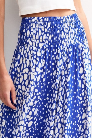 Pantalon palazzo taille haute - Bleu