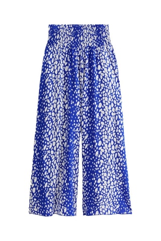 Pantalon palazzo taille haute - Bleu