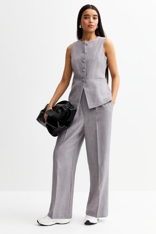 Pantalon wide legs - Gris