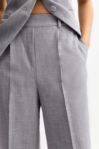 Pantalon wide legs - Gris