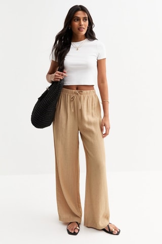 Pantalon wide legs - Camel