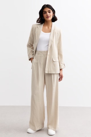 Pantalon wide legs - Ecru