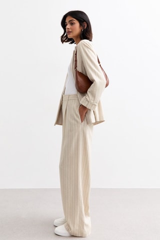 Pantalon wide legs - Ecru