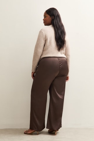 Pantalon wide legs - Marron