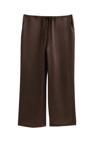 Pantalon wide legs - Marron