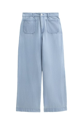 Jean wide legs taille haute - Bleu clair