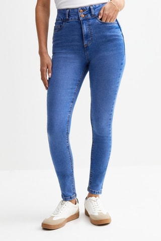 Jean taille haute - Bleu